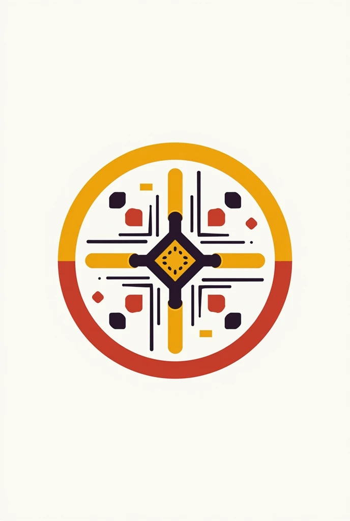 A computer council logo with a combination of white yellow and red color the logo required TCC circle with a computer circuit and additional computer feature
Simple and circle