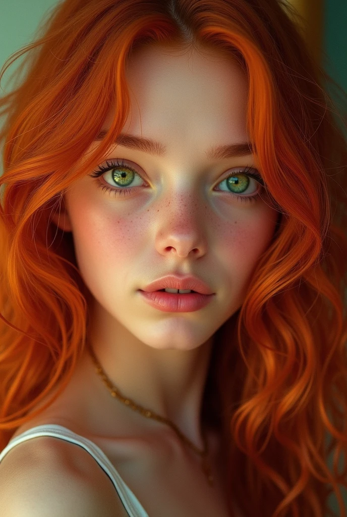 Red-haired green-eyed ager 
