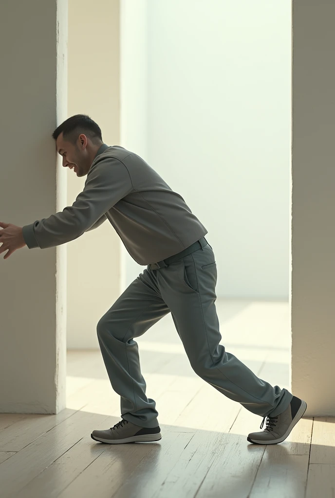 A person stumbling while walking