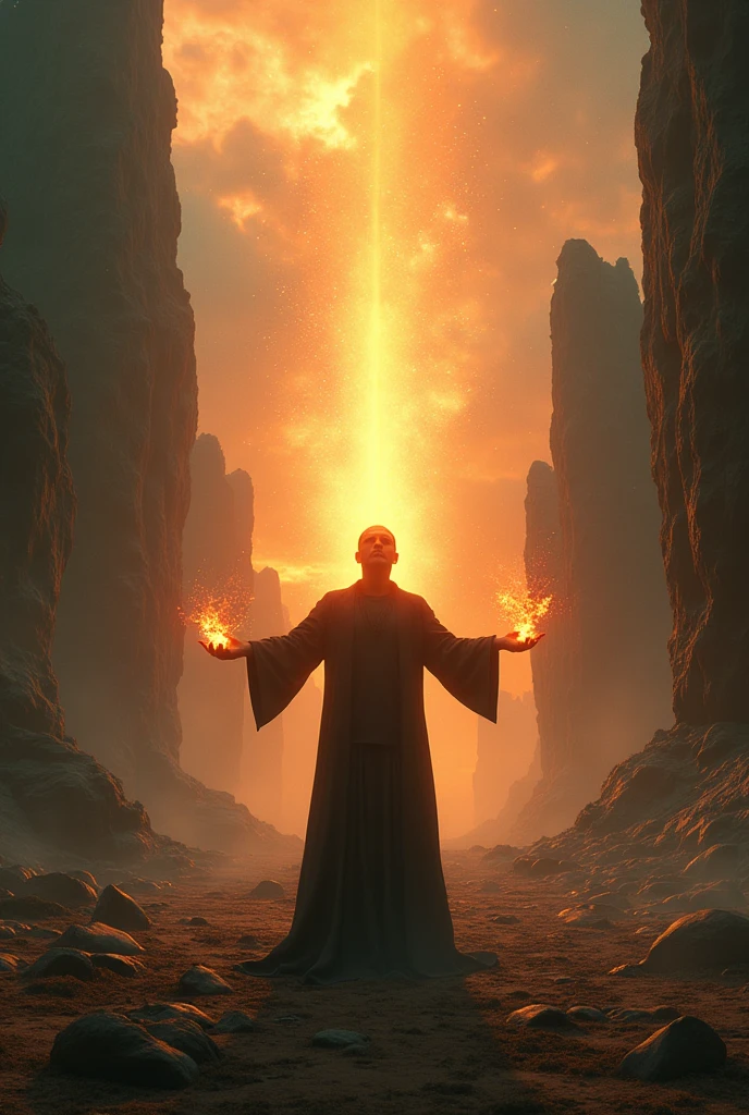 Generate an image that represents a symbol of hope of homosapiens towards fire as in Matrix the humans