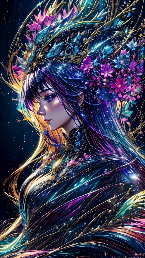 Colorful Metropolitan Museum of Art、Painting of a river with stars and moon in a rainbow sky、Met、輝くskyscraper、Shine overall、skyscraper、Concept art inspired by Tosa Mitsuoki、Pixiv Contest Winners、Highest quality、Fantasy art、Beautiful anime scene、Bright Moon、Moonlight Star Environment、Dream Painting、Anime Background Art、Fantasy Landscape Painting、Fantasy Knight、anime background artwork、wonderful芸術、Atmospheric anime、Starry Sky、details enhanced,16K, Ultra-high resolution, Ultra-high resolution, to be born,wonderful ,future、Iridescent、The world 30 years from now。。