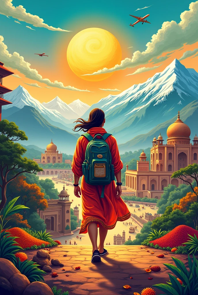 Create a poster related to indian states to inspire people to travel