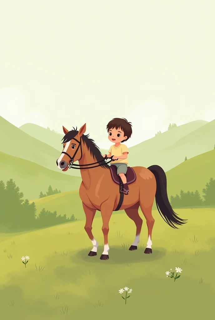 DRAWN CHILD BLACK
PRACTICE RIDING WITH A HORSE
