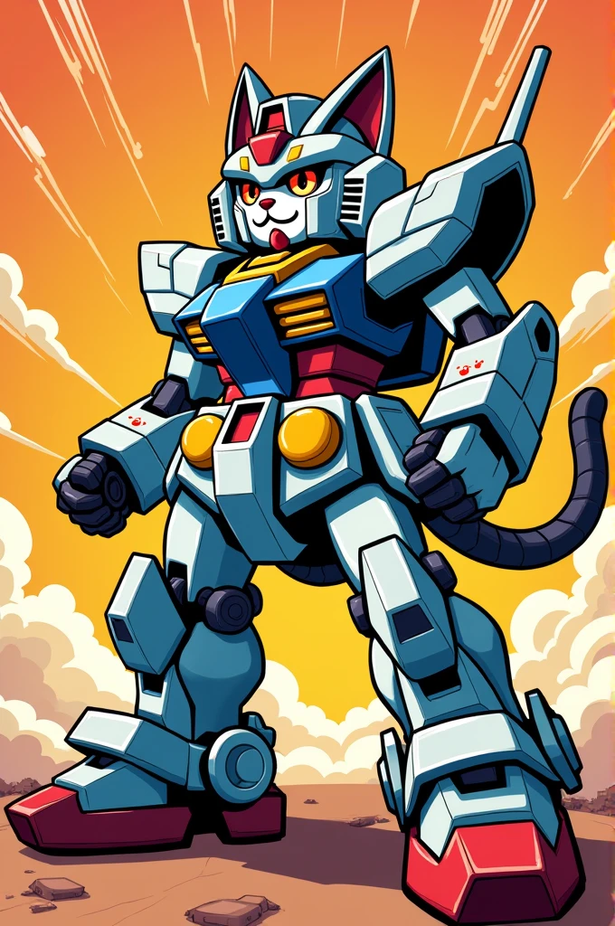 Gundam Cat,Cartoon。comics。