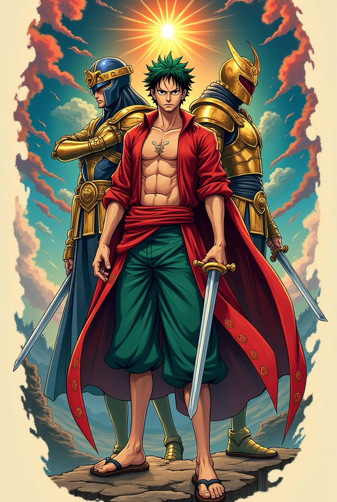 Get an anime tattoo with Zoro from One Piece, saga de saint Seiya, 