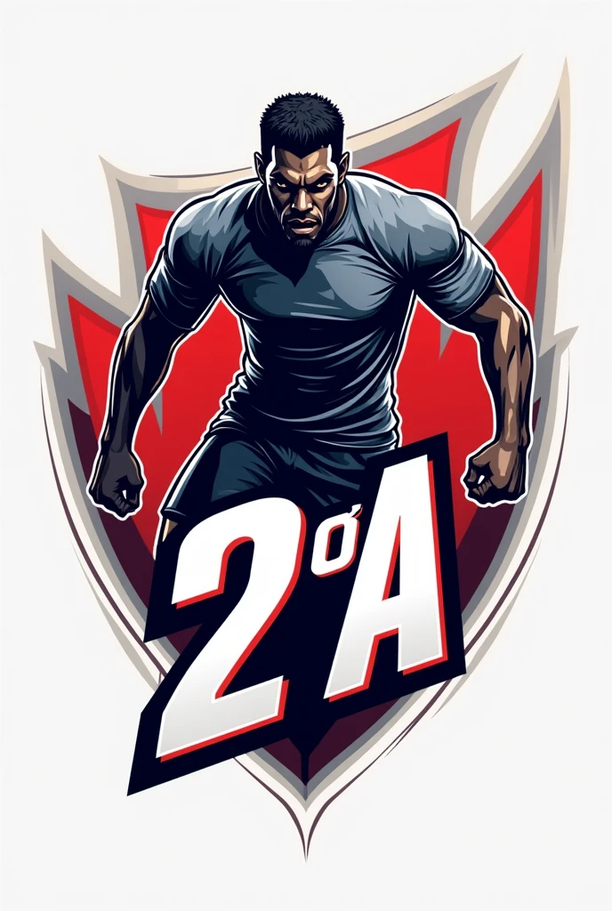 Make a football team logo with text "2° A" 