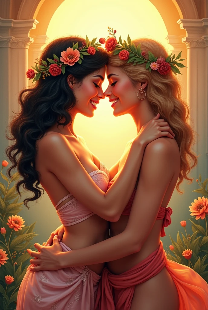 Durex products with slogan "My pride in my own way", Aphrodite and Sappho of Lesbos appear happy 