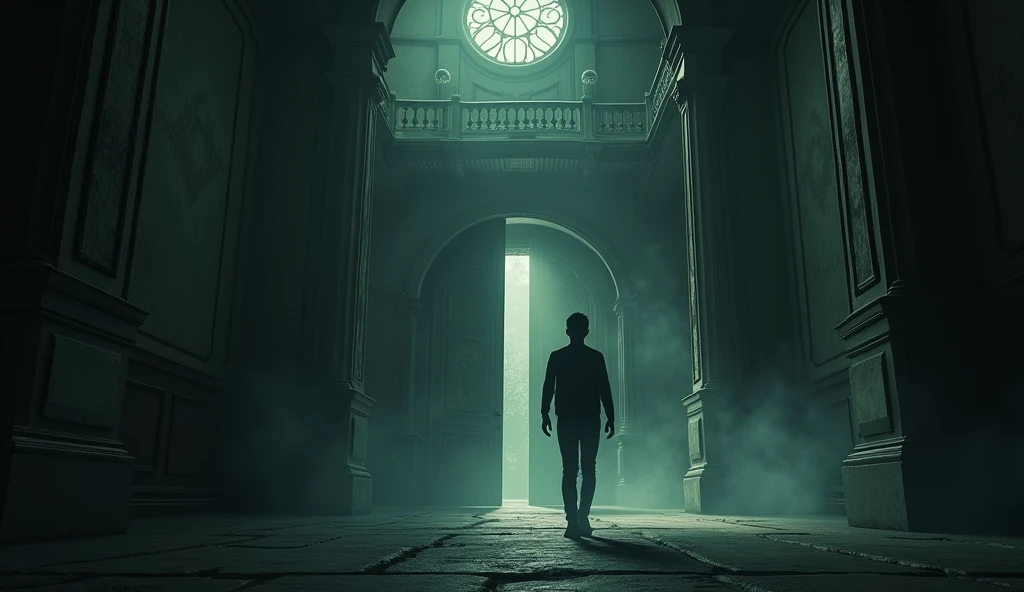 Raghav walks inside the mansion, feeling the atmosphere heavy and oppressive with every step. Suddenly, the door closes automatically. BABY