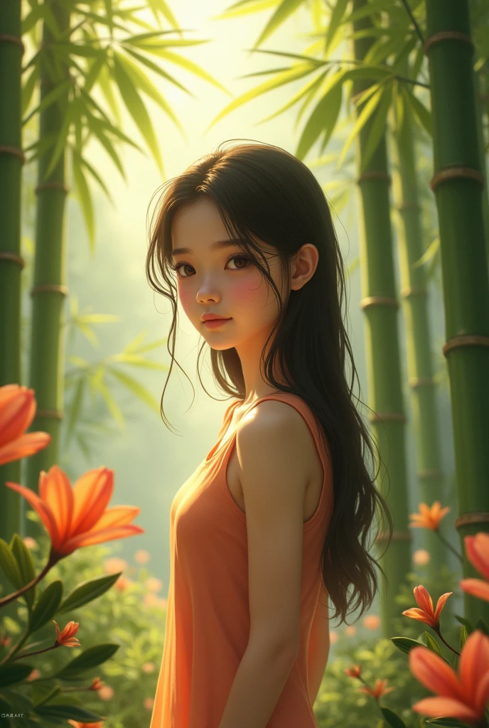 Draw a Vietnamese girl