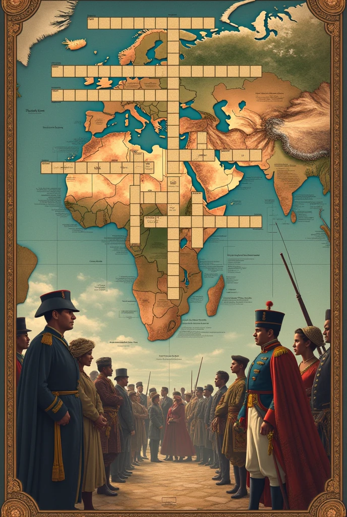 Create a Vertical Crossword Puzzle:
Napoleon Revolution Horizontal Colonial Imperialism:
Europe Africa Migration Regime