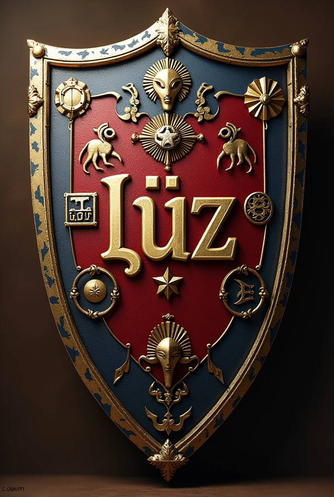Make a shield with the surname Luz