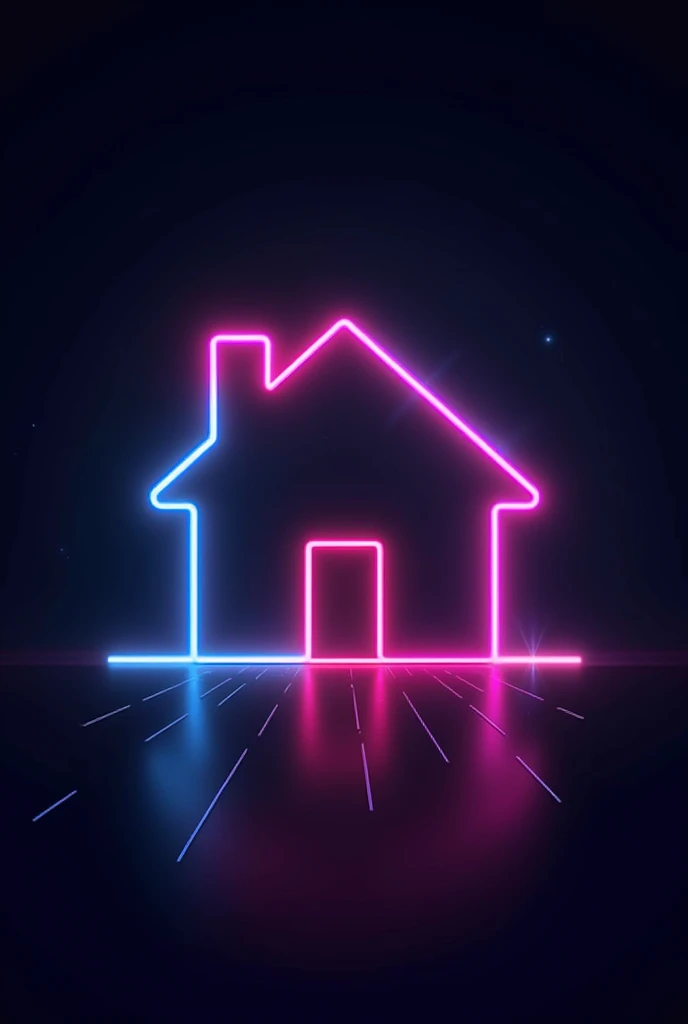 Neon house logo