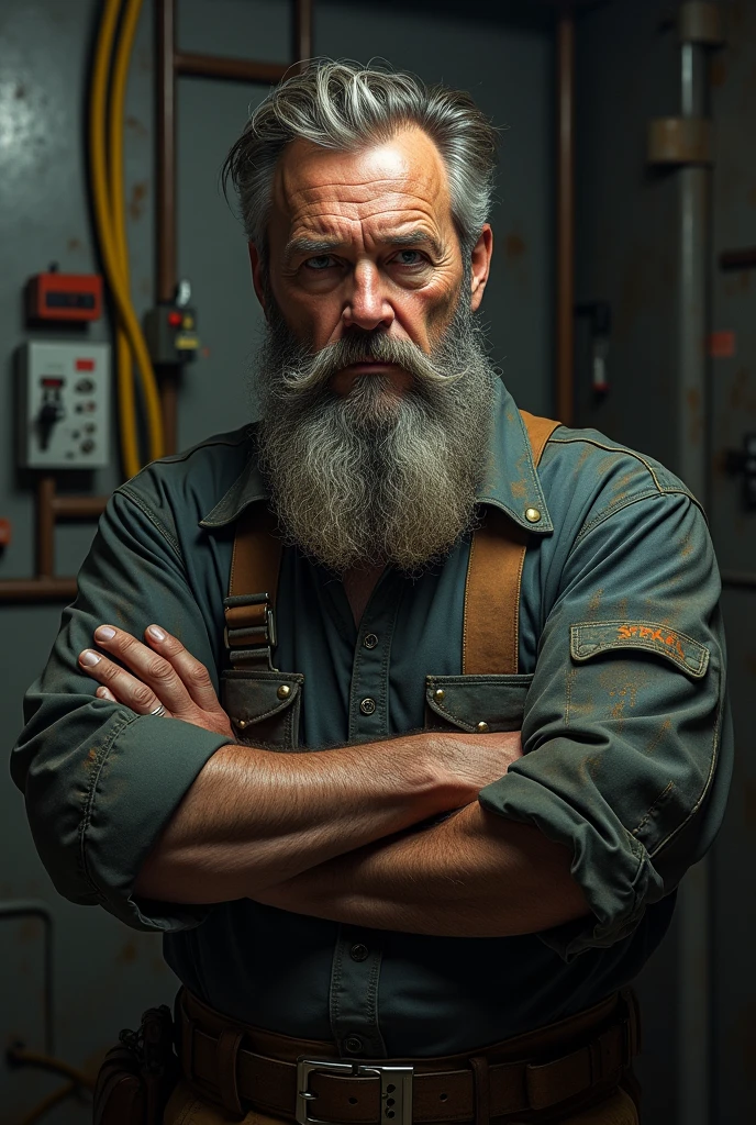 Bearded electrician