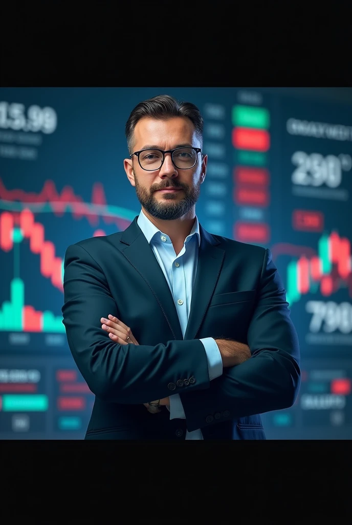 Stock market image template for YouTube