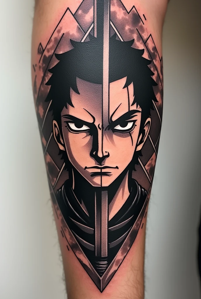 Get a geometric zoro tattoo
