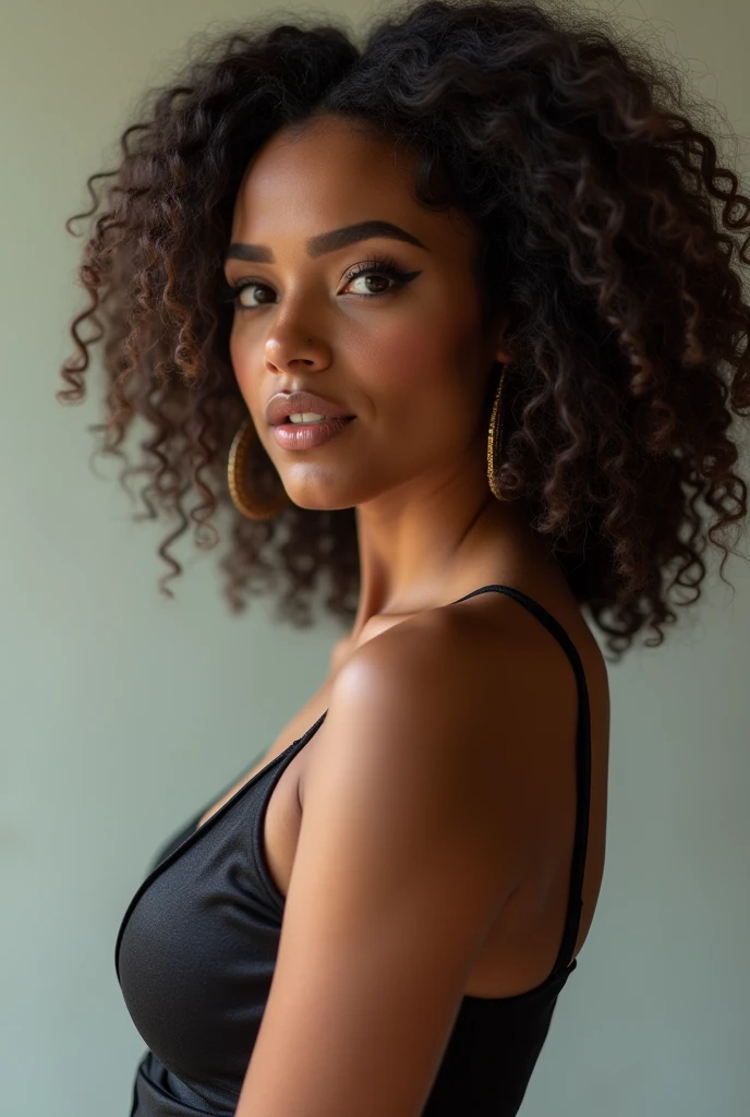 Une femme métisse avec de belle forme