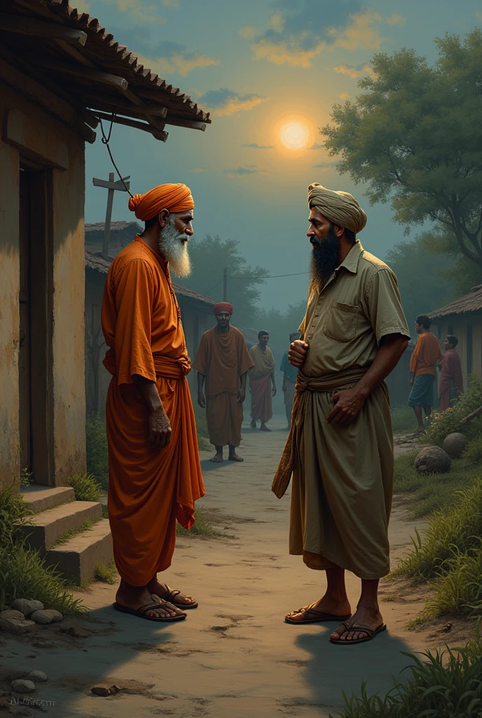 When farmer went to Panditji in the evening, he saw that many people had not completed the work on time and had not received the money.