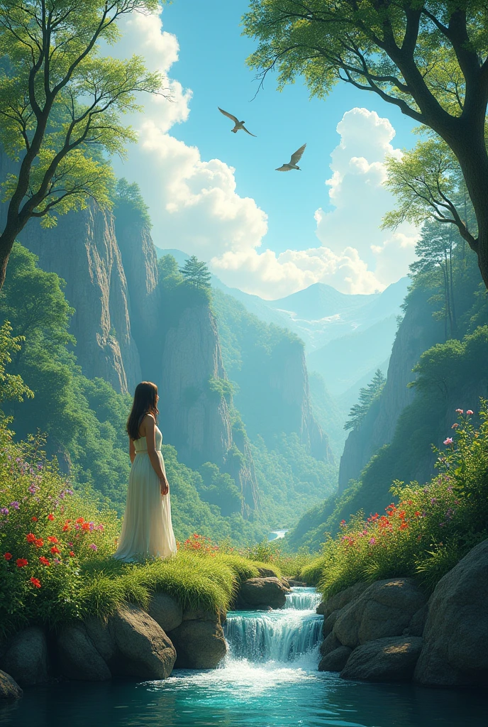 Contemplating a beautiful and utopian nature 