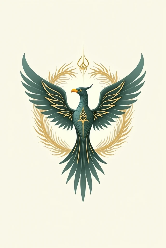 Create a party logo that looks elegant with elements of peace and the garuda