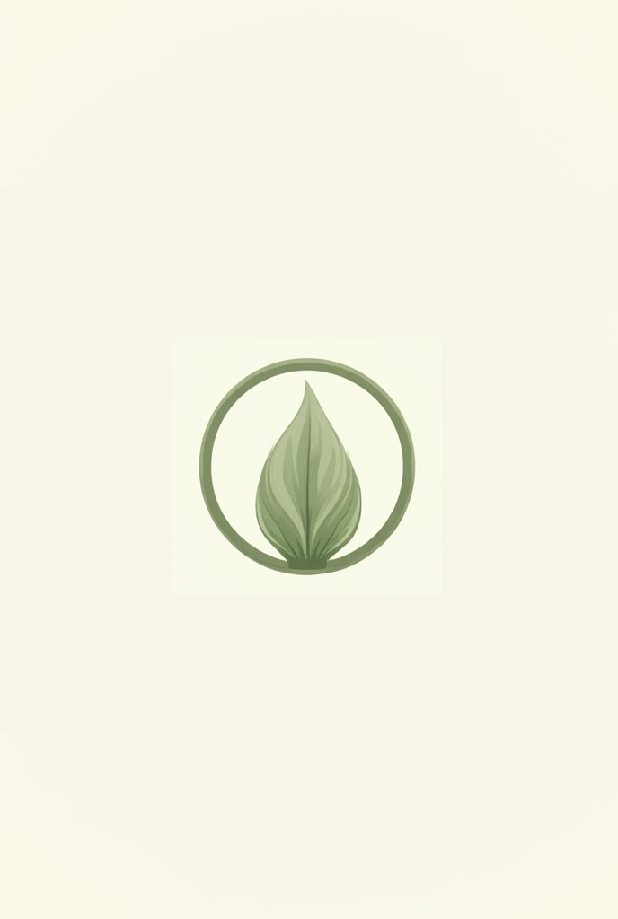 Create a logo of a leaf surrounded by a circle for a natural yogurt brand