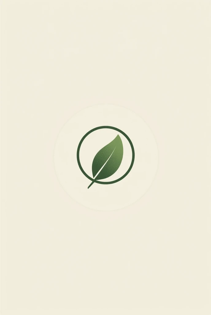 Create a logo of a leaf surrounded by a circle for a natural yogurt brand