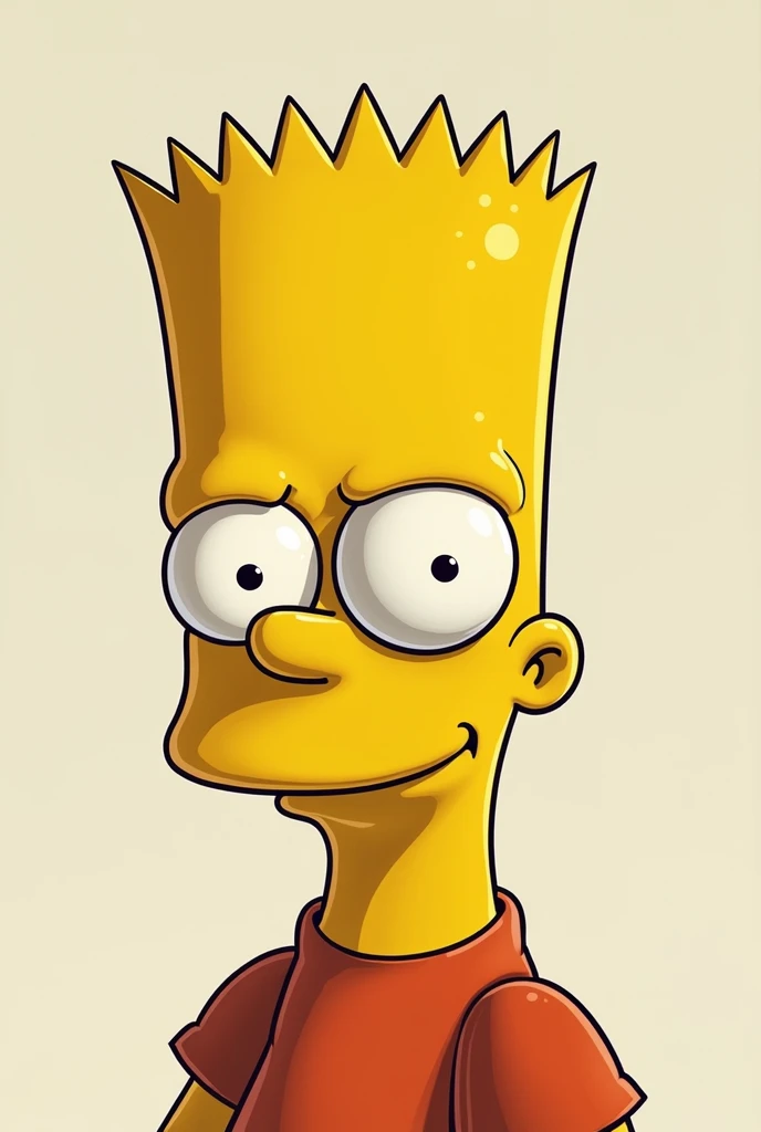 Create me a Bart Simson for canvas that is a little spoiled