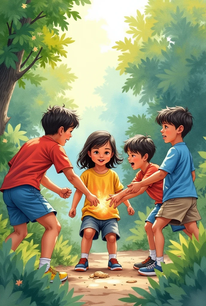 Watercolor
Painting on topic
Youth in action : building resilience