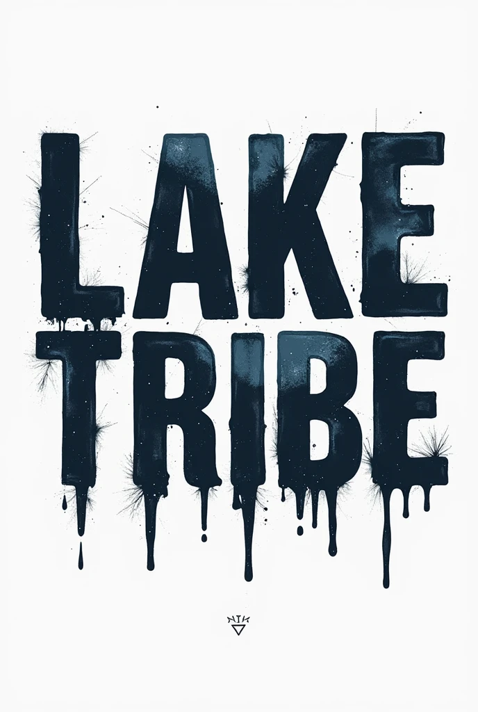 Create logo for me wrote the lake tribe bold font striking effect white background