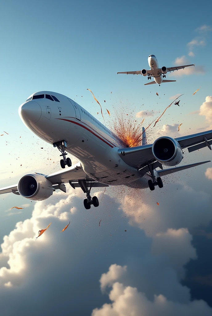 A md 80 collided with a cessna 150
