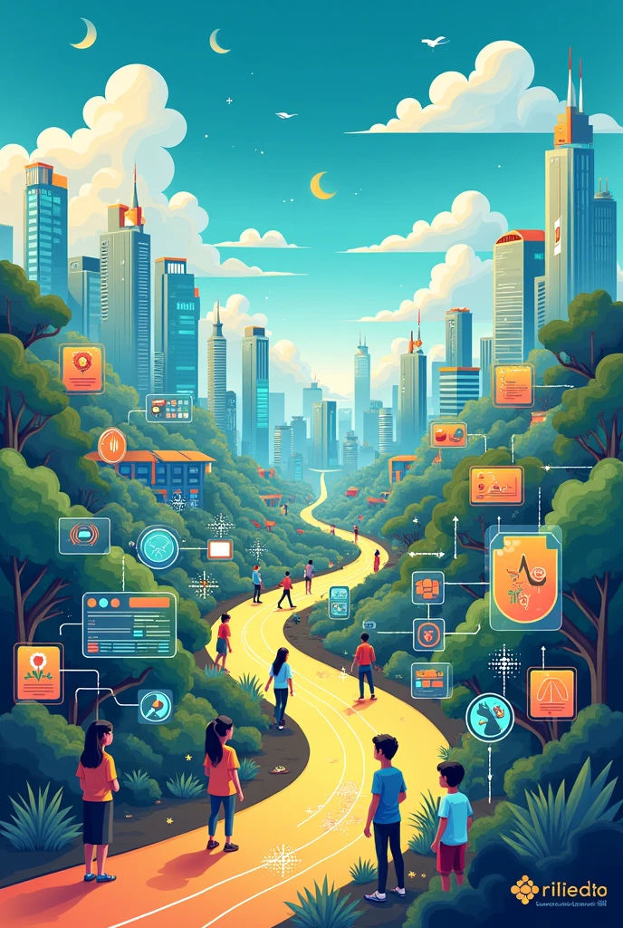 Poster making od Youth Digital Pathways for Sustainable Development 