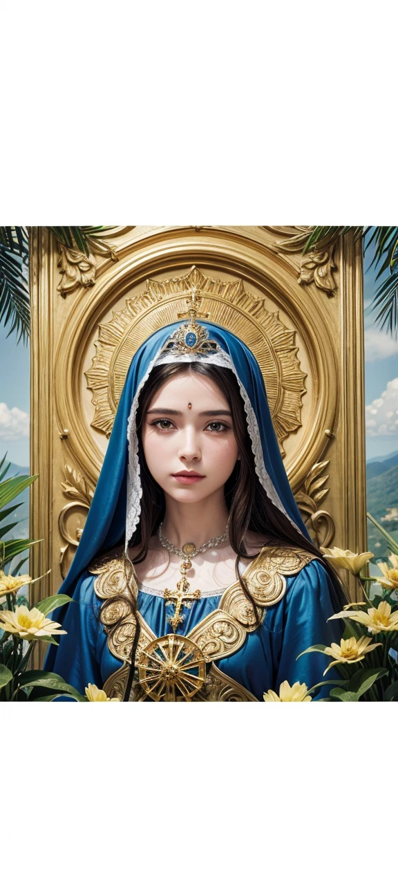 Create an image of Our Lady of Monte Serrat in Santos