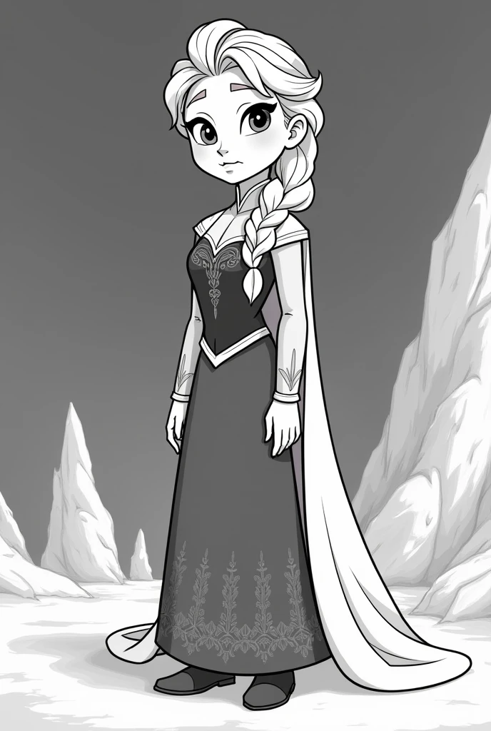 Cartoon Draw Frozen, Anna, let ıt be colorless