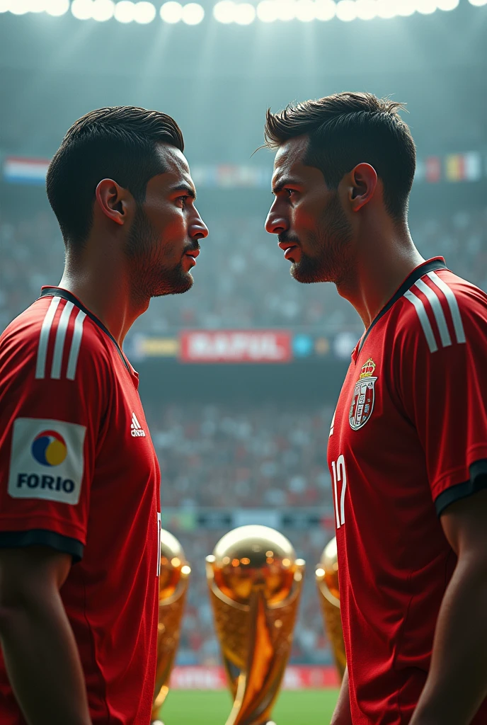 CRISTIANO FROM 2008 WITH 3 WORLD CUP AT HIS SIDE , MESSI IS ALREADY AT HIS SIDE WANTING TO STEAL