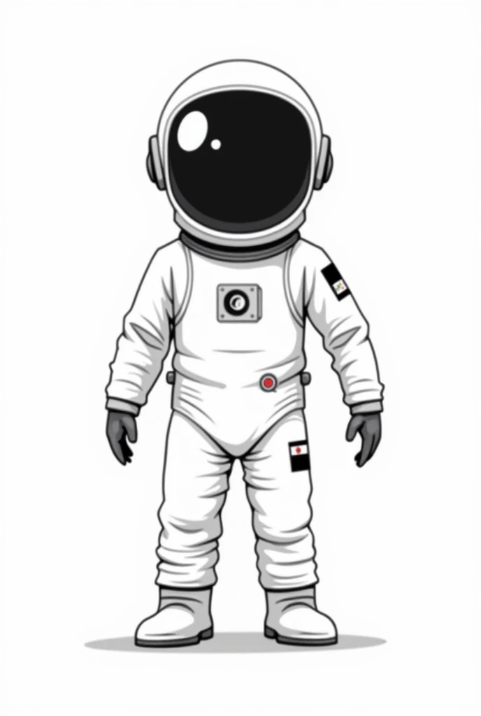 simple astronaut, company mascot, poses, Simple drawing, blackandwhite