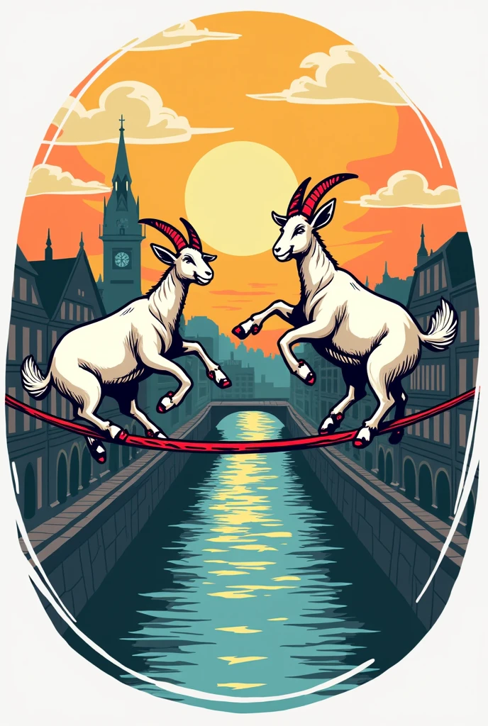 Slackline Poznan goats logo