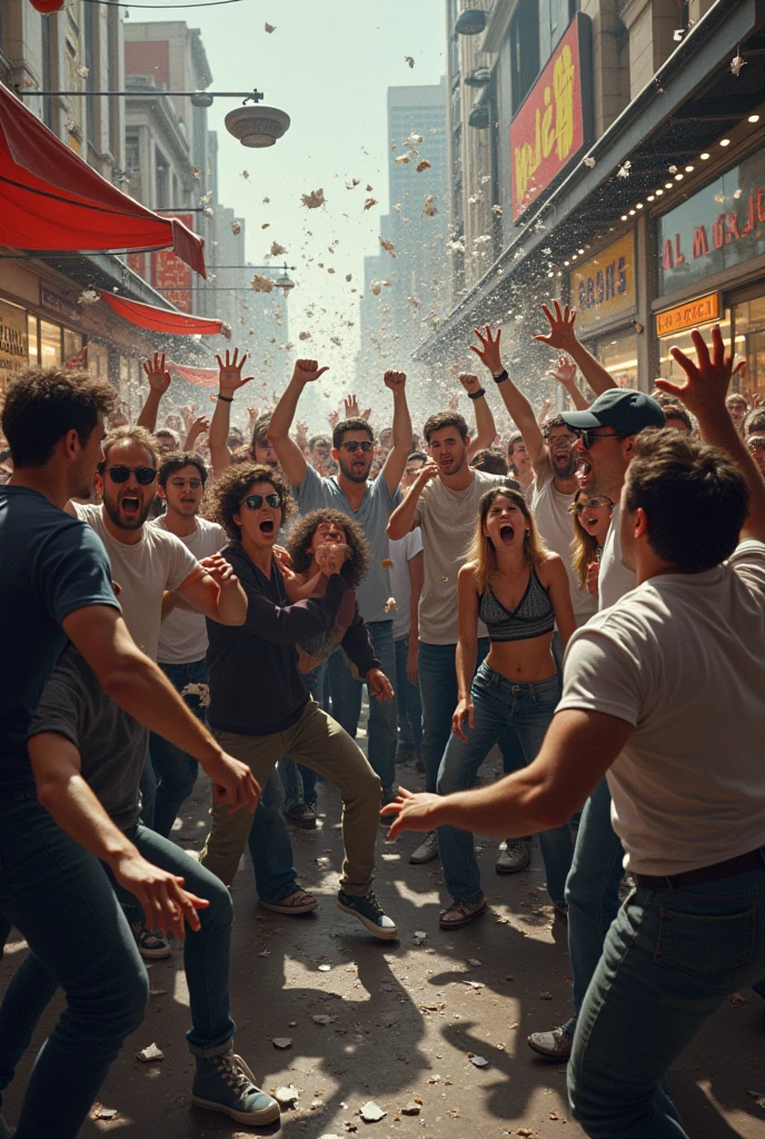 Create an image of chaos and disorder, showing a scene with people in a state of hysteria and dissatisfaction. Depict individuals angrily breaking objects, such as furniture, glassware, or store displays. The environment should look chaotic, with scattered debris and signs of destruction. Show the crowd with intense expressions of frustration and rage, highlighting their emotional turmoil. Use dynamic, tumultuous lighting and contrasting colors to enhance the sense of turmoil and unrest, creating a powerful visual representation of the chaotic situation.






Create a realistic image of an acrobat balancing desires and pleasures with virtue. Show the performer in a dynamic, circus-like pose on a tightrope or balance beam, striking an impressive and intricate position that demonstrates skill and control. The acrobat should be dressed in elaborate, colorful attire typical of circus performers, with a focused and serene expression that conveys the challenge of balancing these opposing forces. The background should include elements of a circus tent or a stage, with dramatic lighting and detailed textures to emphasize the spectacle and artistry of the performance. Use vivid colors and precise details to highlight the acrobat’s grace and the symbolic balance between indulgence and virtue.





















