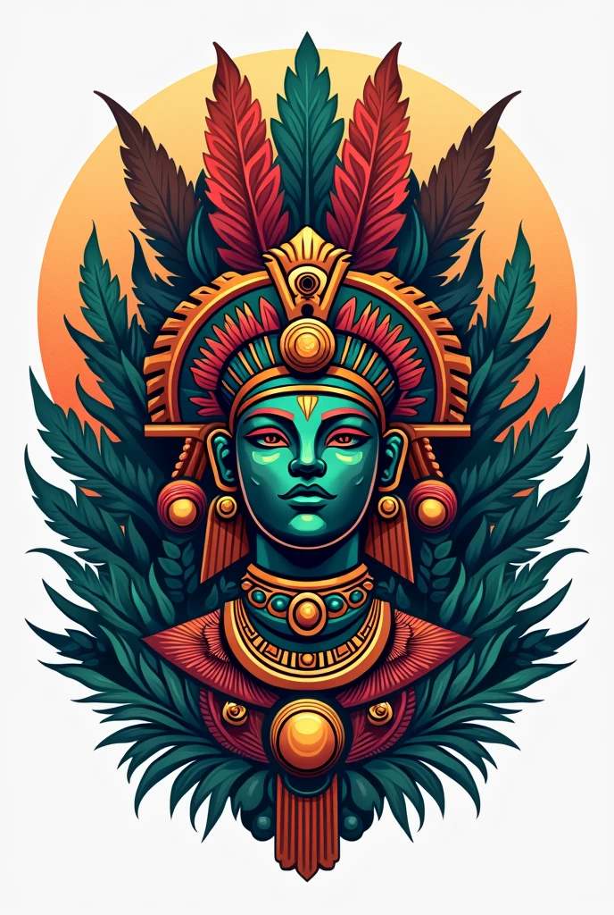 A logo for a company with Mayan inspiration that says the following :So good that even the Mayans would enjoy it
(the text in spanish)