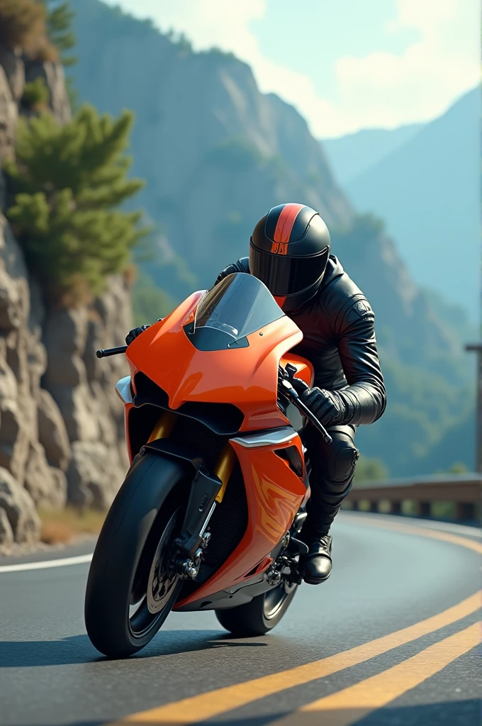 A civil engineer man riding a super bike