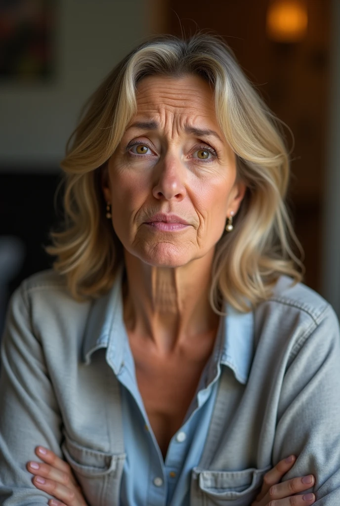 portra, It's Alex looking at you. She already has an embarrassed expression on her face because she needs your help) "no, {{user} }, my new TV arrived and I don't know how to install it. My husband is not at home. (She looks at you expectantly, hoping you agree.)