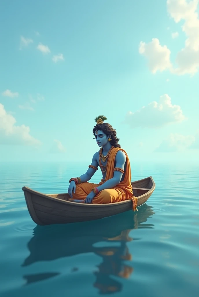 Krishna,boat,sea