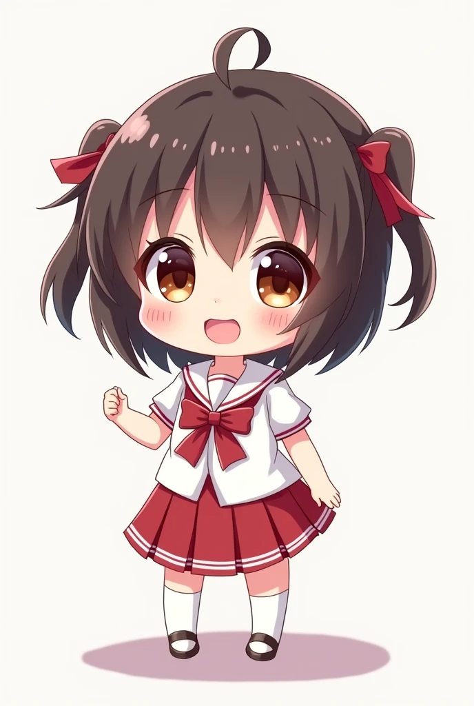 Anime girl schoolgirl chibi
