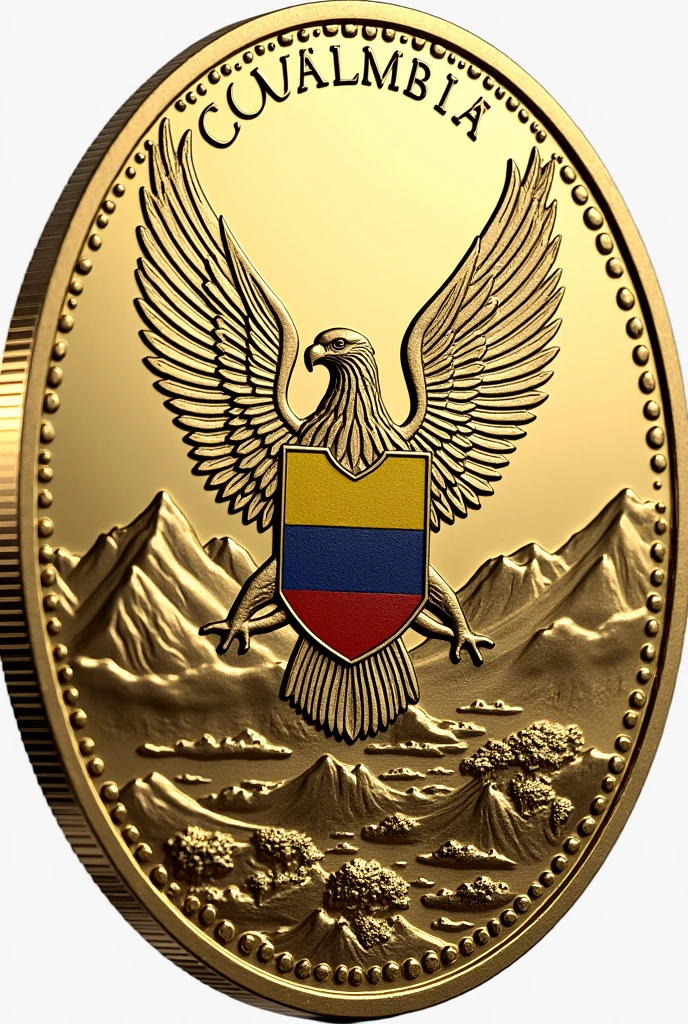 A coin of any value but representative of Colombia