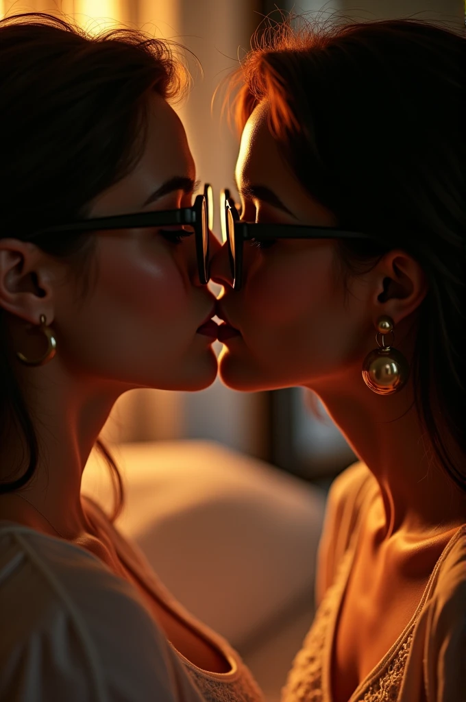 Sexy Teacher with glasses takes it in her mouth