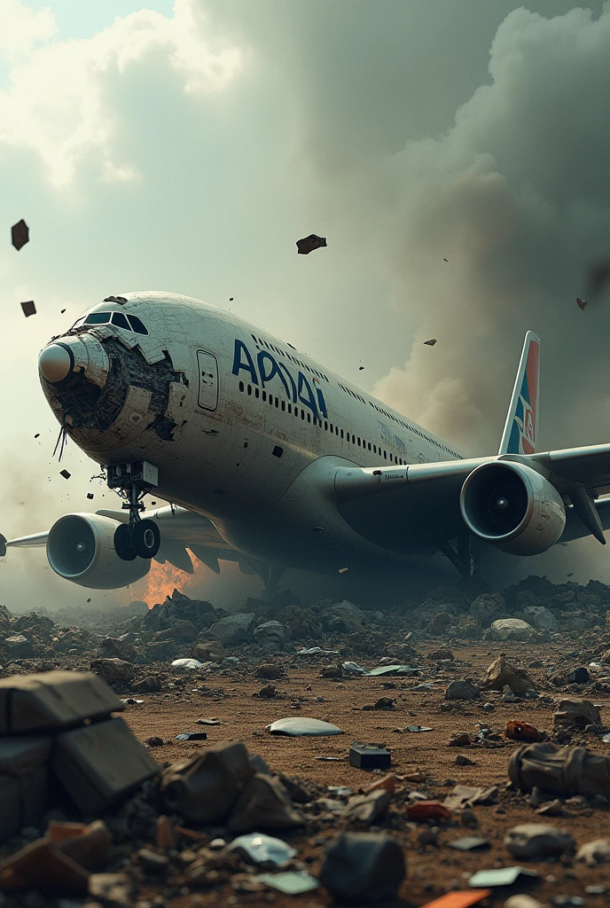 A380 crashed insane