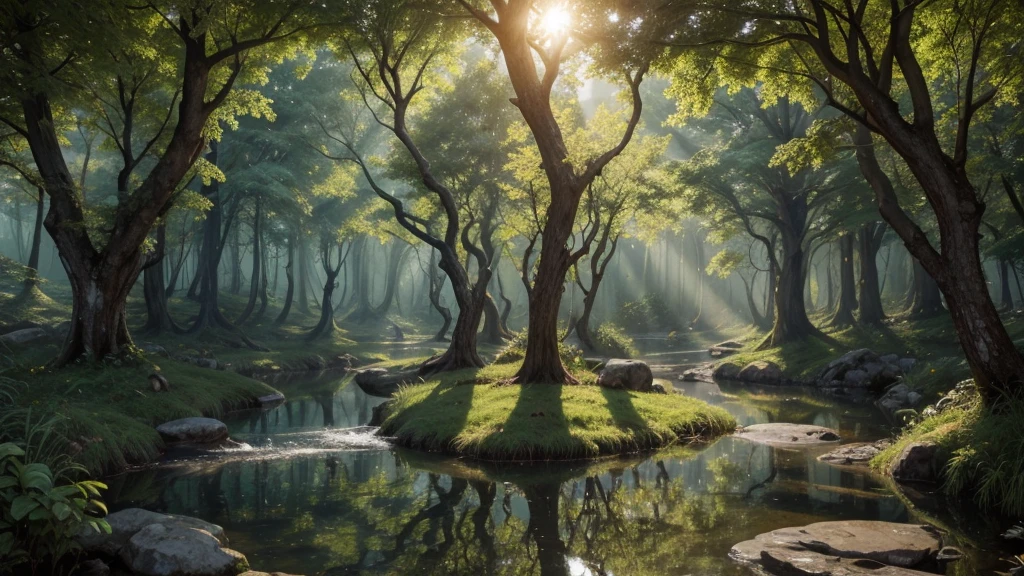 Imagine a masterpiece that combines the essence of life force with the vitality of nature., Painted in the sophisticated artistic style of the Enlightenment, Reminiscent of masters like William Blake and Caspar David Friedrich. Images need to capture the intricate details of the circulatory system, The veins and arteries are painted in bright crimson and deep burgundy hues., Ancient Tree々Gracefully flows into the base of. These roots, Expressed in earthy browns and vibrant greens, Intertwined with a vibrant network, Symbolizing the unity of life and nature. The energy of thought、It is depicted in a fantastical spiral of electric blue and purple., Blending in harmony with the natural environment. The scene is bathed in the soft golden light of the rising and setting sun., Casting a divine glow on the landscape, With the dramatic contrast of light and shadow typical of Enlightenment art. The background should feature a magnificent natural scene., Perhaps a sacred grove or a mountain in the light of dawn, Capturing the stillness and power of the natural world, Down to the last detail、It reflects the meticulous craftsmanship and symbolic richness of Enlightenment painting.。, It invites reflection on the connection between spiritual energy and the life force of nature..