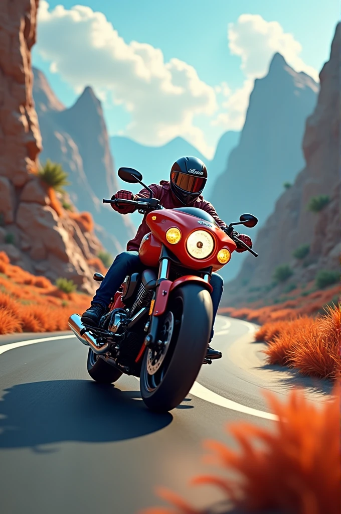 Indian bike driving 3d background