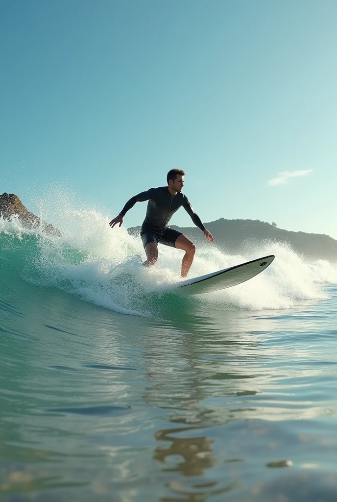 man surfing on matalascañas beach, Huelva