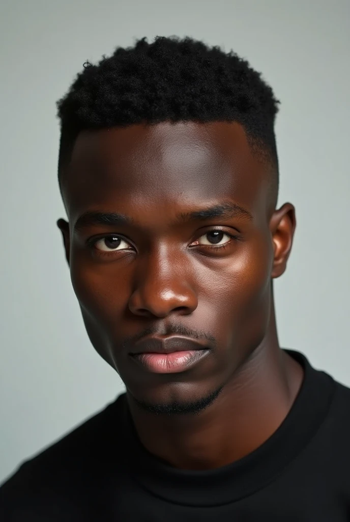 Black male with an all round half an inch haircut
