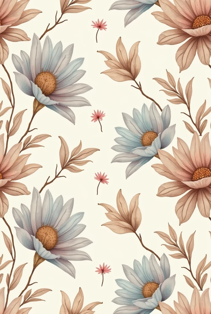 Brown blue and rose wallpaper