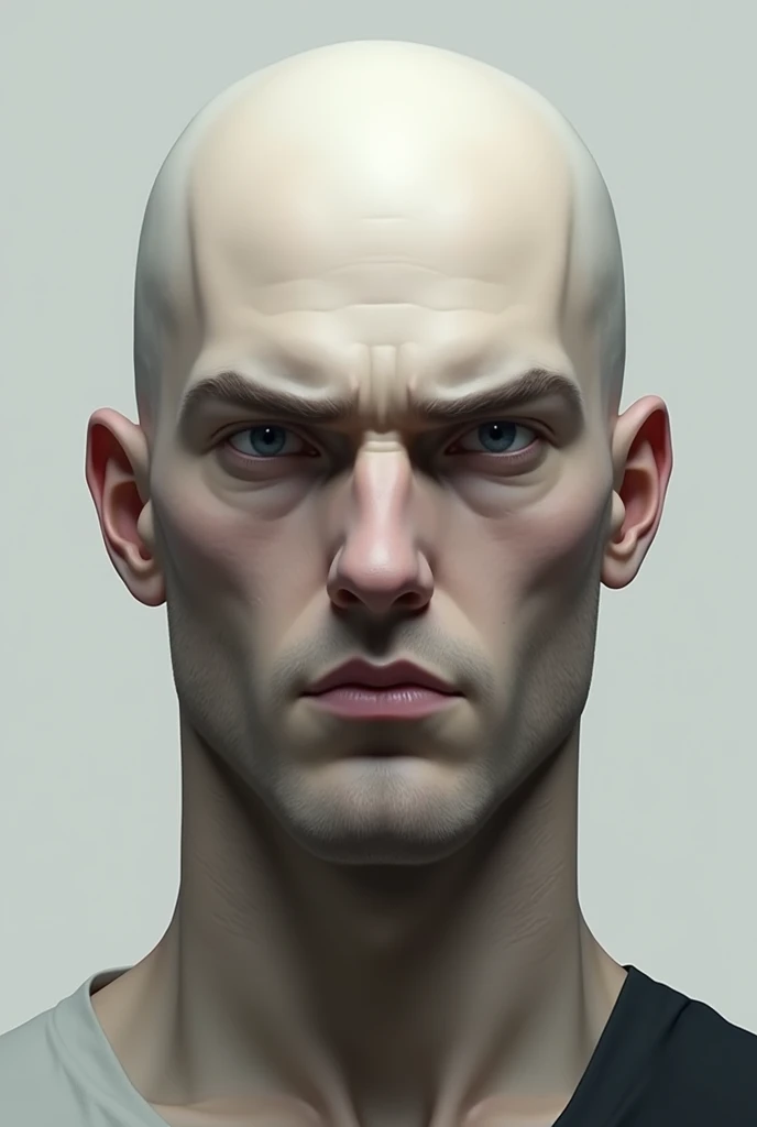 white male, careca e sem barba